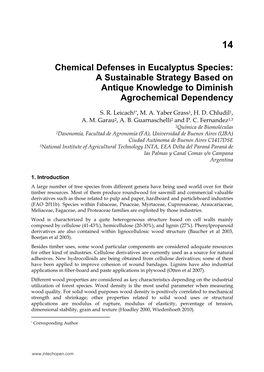 Chemical Defenses in Eucalyptus Species: a Sustainable Strategy Based on Antique Knowledge to Diminish Agrochemical Dependency