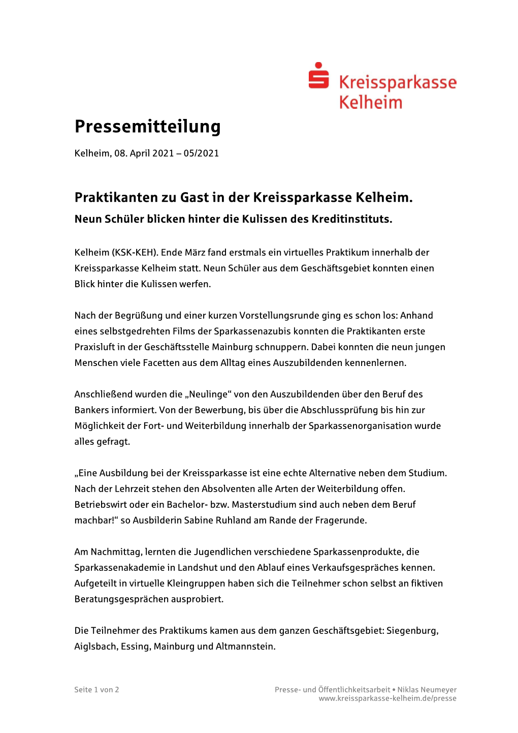 Pressemitteilung