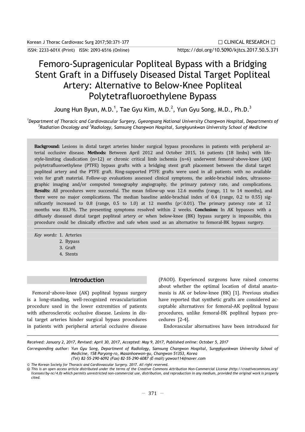 Femoro-Supragenicular Popliteal Bypass with a Bridging Stent Graft