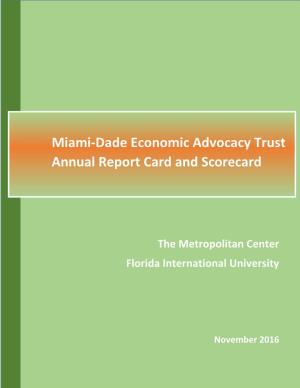 Miami-Dade Economic Advocacy Trust Annual Report Card and Scorecard