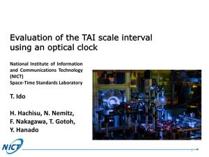 Evaluation of the TAI Scale Interval Using an Optical Clock