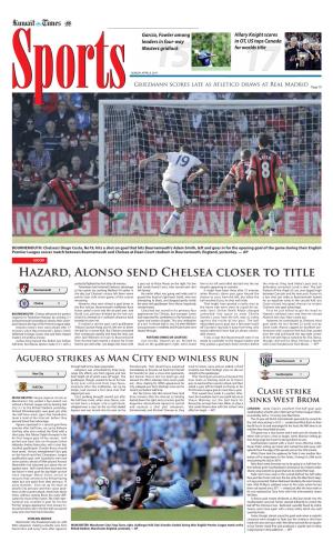 Hazard, Alonso Send Chelsea Closer to Title