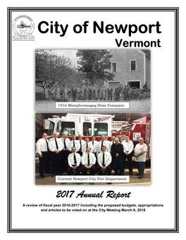 City of Newport Vermont 2017 Annual Report