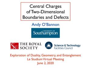 Central Charges of 2D Boundaries and Defects