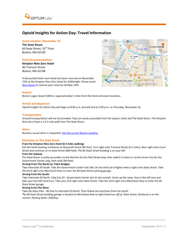 Opioid Insights for Action Day: Travel Information