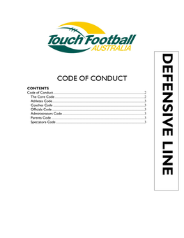 Touch Football Australia Code of Conduct