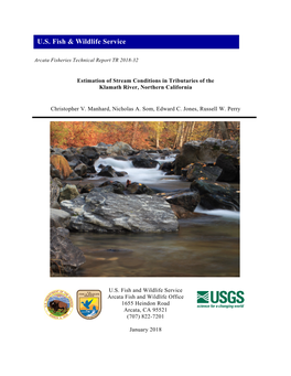 Estimation of Stream Conditions in Tributaries of the Klamath River, Northern California