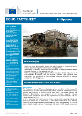 ECHO FACTSHEET Philippines Shortage