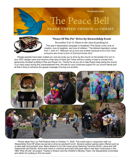 “Peace of the Pie” Drive-By Stewardship Event