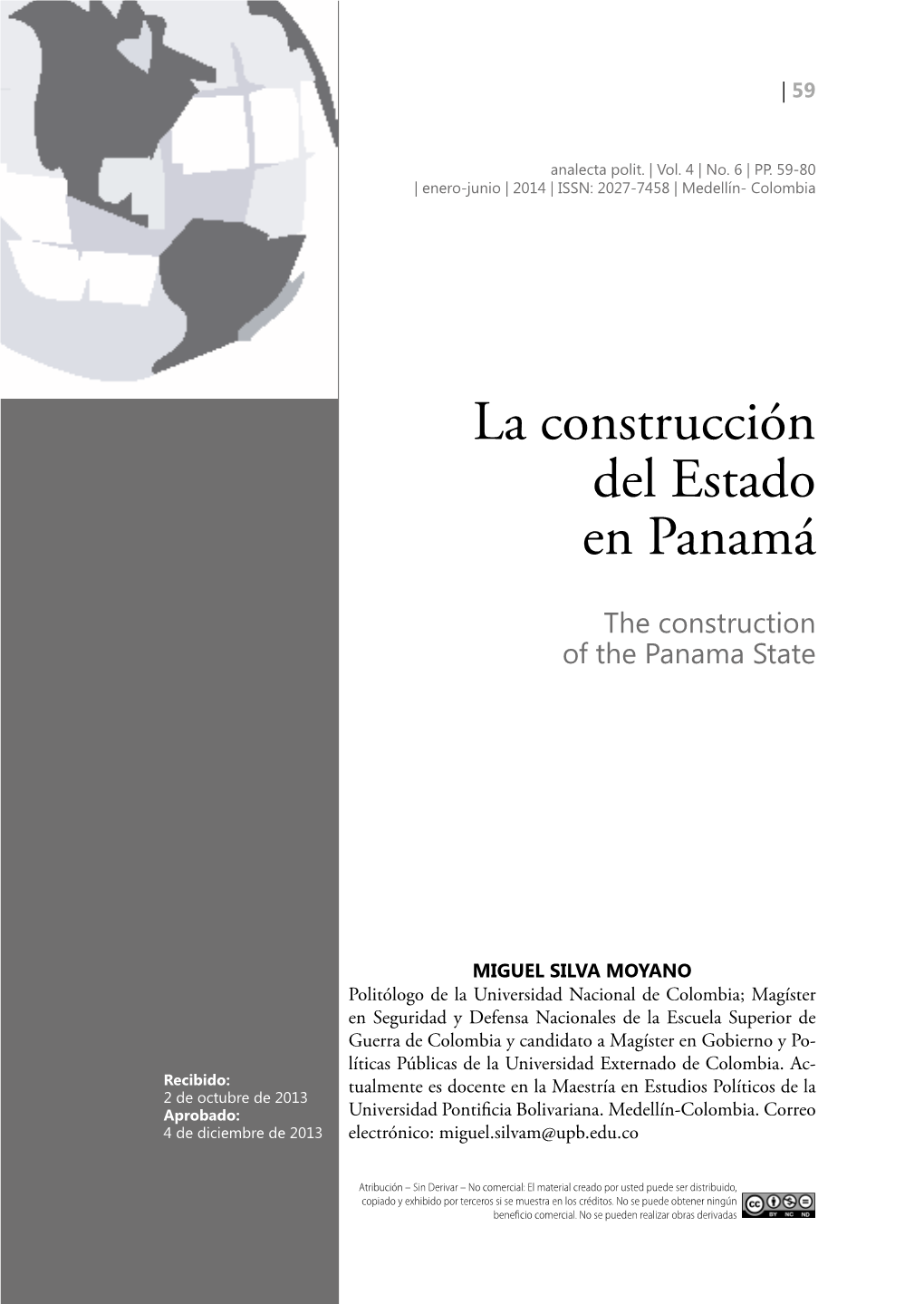 La Construcción Del Estado En Panamá