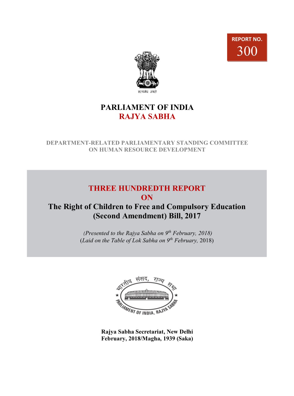 Parliament of India Rajya Sabha