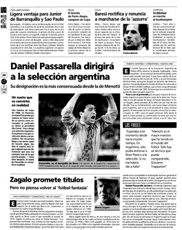 Daniel Passarellá Dirigirá a La Se!Ección Argentina•