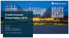 Credit Investor Presentation 2019