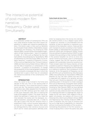 The Interactive Potential of Post-Modern Film Narrative