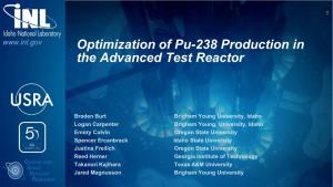 Optimization of Pu-238 Production in the Advanced Test Reactor