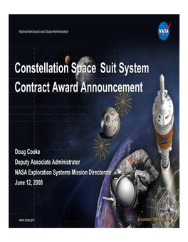 Constellation Space Suit System Acquisition Schedule Plan