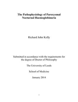 The Pathophysiology of Paroxysmal Nocturnal Haemoglobinuria.Pdf