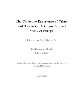 The Collective Experience of Crime and Solidarity: a Cross-National Study of Europe