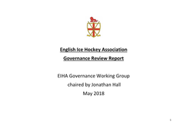 English Ice Hockey Association Governance Review Report