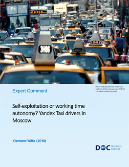 Self-Exploitation Or Working Time Autonomy? Yandex Taxi Drivers in Moscow