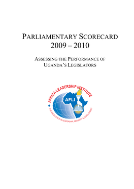 Parliamentary Scorecard 2009 – 2010