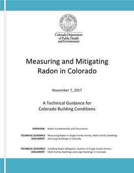 Measuring and Mitigating Radon in Colorado