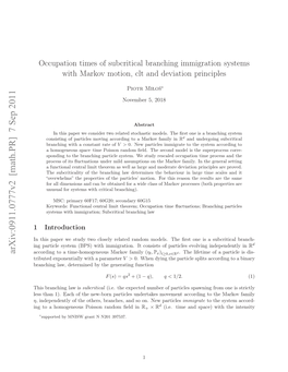 Occupation Times of Subcritical Branching Immigration Systems with Markov Motion, Clt and Deviations Principles