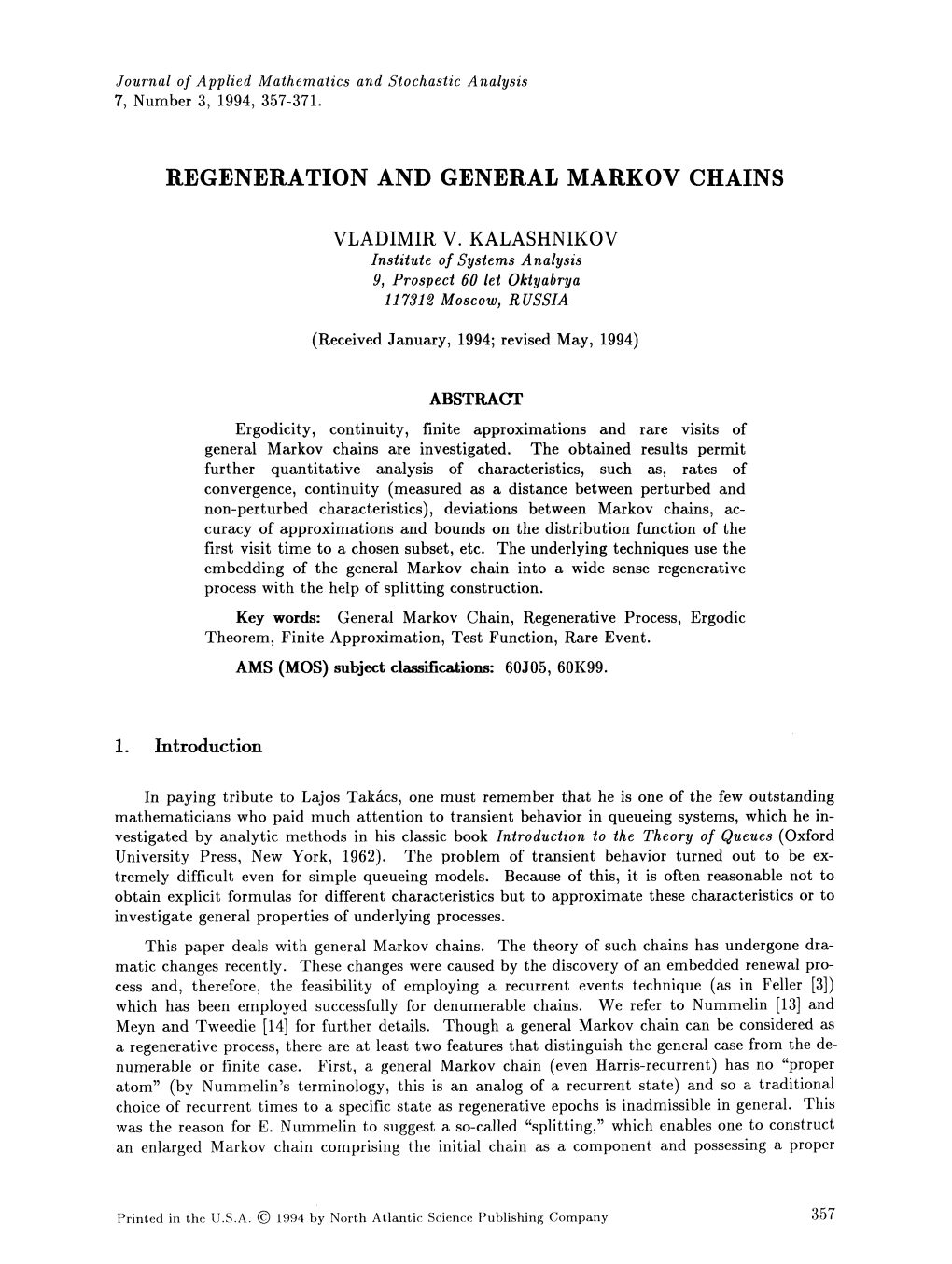 Regeneration and General Markov Chains