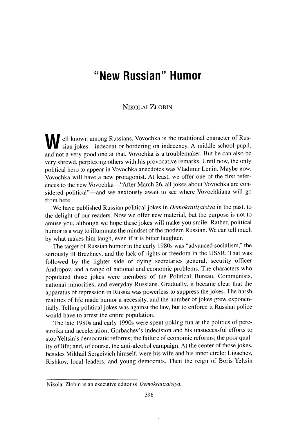 "New Russian" Humor