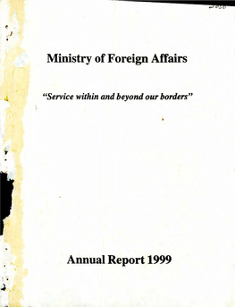 Ministry of Foreign Affairs Annual Report 1999