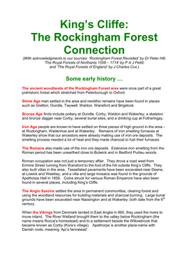 The Rockingham Forest Connection