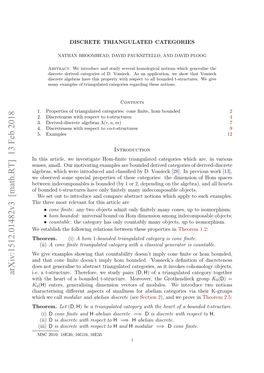 Arxiv:1512.01482V3 [Math.RT] 13 Feb 2018 I.E