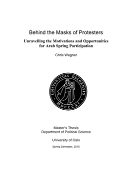 Behind the Masks of Protesters