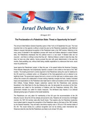 Israel Debates No. 9