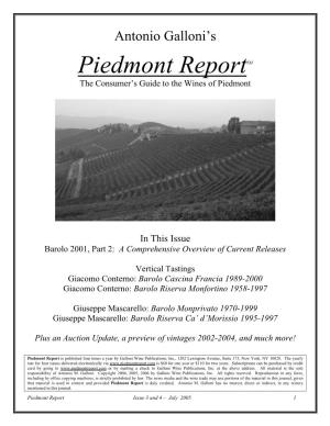 Piedmont Reporttm