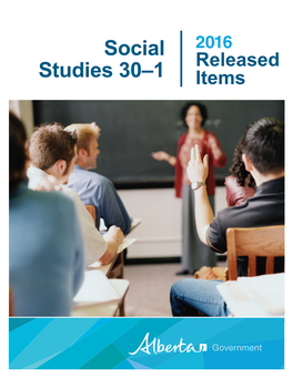 Social Studies 30-1 Released Items – 2016