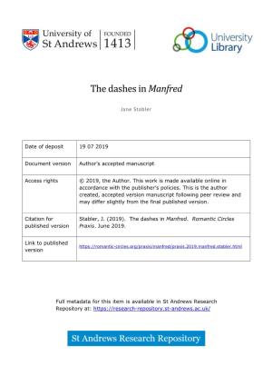 The Dashes in Manfred
