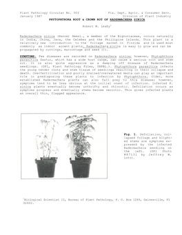Plant Pathology Circular No. 303 Fla. Dept. Agric. & Consumer Serv