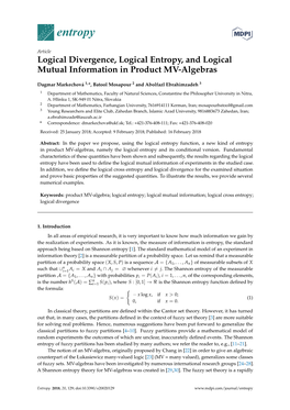 Logical Divergence, Logical Entropy, and Logical Mutual Information in Product MV-Algebras