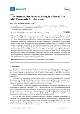 Tire-Pressure Identification Using Intelligent Tire with Three-Axis Accelerometer