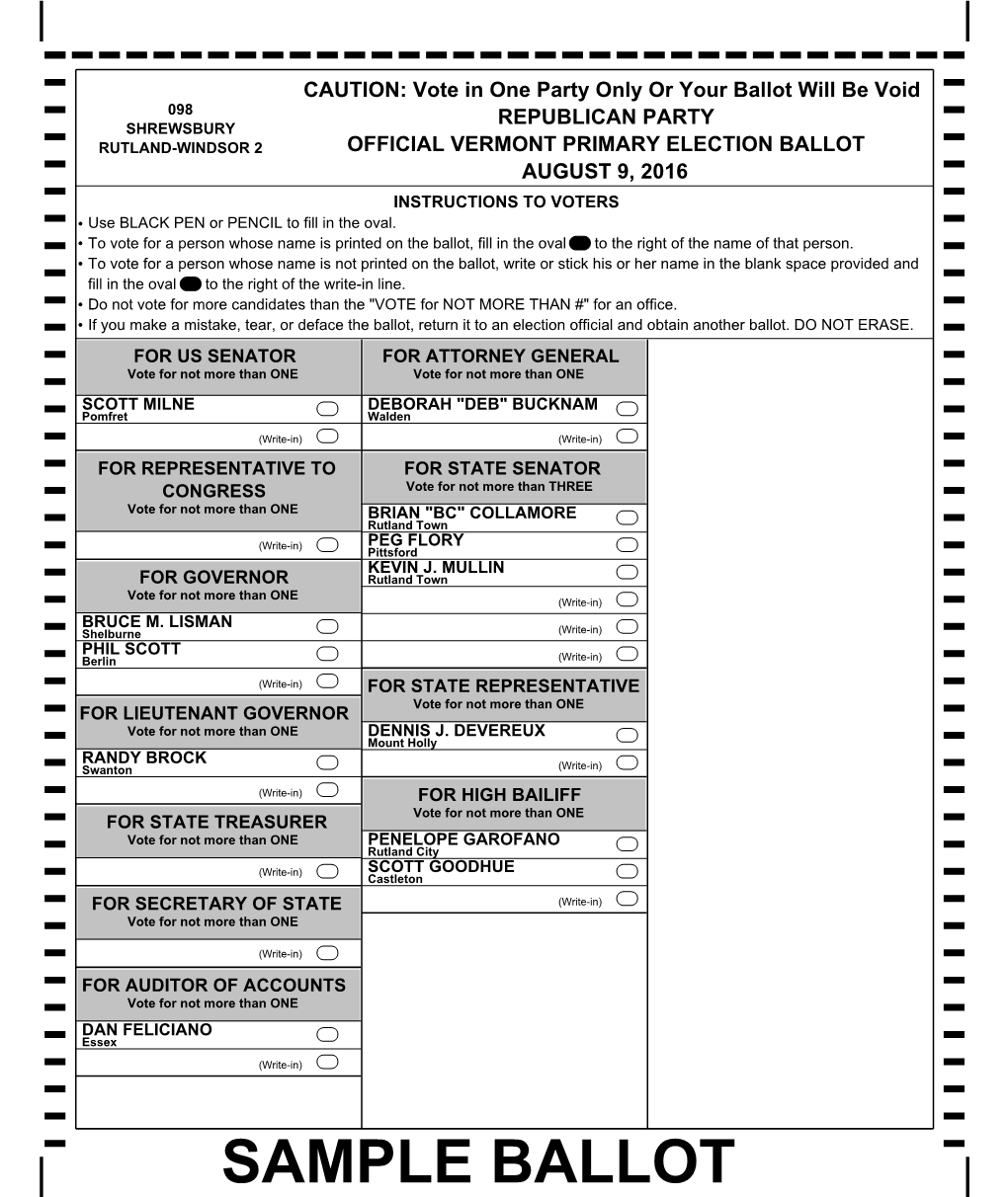 Ballot Paper