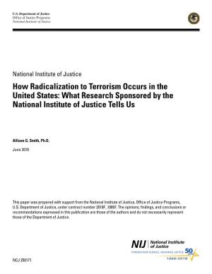 How Radicalization to Terrorism Occurs in the United States: What Research Sponsored by the National Institute of Justice Tells Us