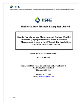 The Kerala State Financial Enterprises Limited