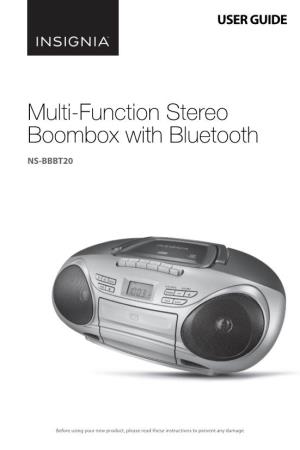 Multi-Function Stereo Boombox with Bluetooth