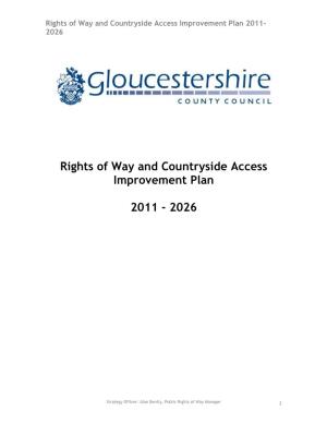 Countryside Access and Rights of Way Improvement Plan