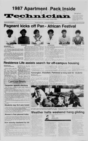 1987 Apartm 'I'ech North Carolina State University '3 Student