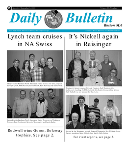 It's Nickell Again in Reisinger Lynch Team Cruises in NA Swiss
