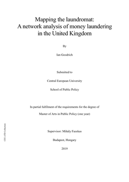 A Network Analysis of Money Laundering in the United Kingdom