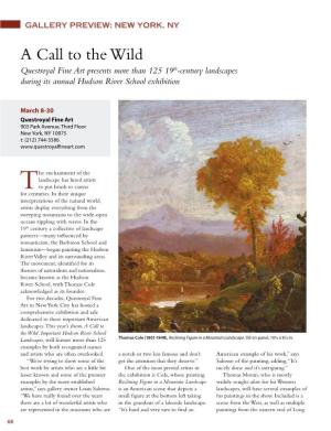 A Call to the Wild Questroyal Fine Art Presents More Than 125 19Th-Century Landscapes During Its Annual Hudson River School Exhibition