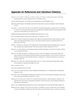 Appendix A1 References and Literature Citations